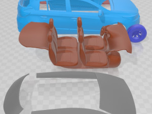 Toyota Yaris SE Plus Hatchback 2016 Printable Car Modelo de Impressão 3D