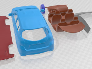 Toyota Yaris SE Plus Hatchback 2016 Printable Car Modelo de Impressão 3D