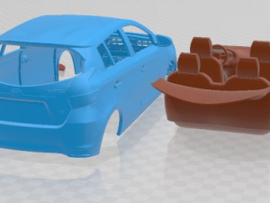 Toyota Yaris SE Plus Hatchback 2016 Printable Car Modelo de Impressão 3D