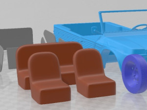 Citroen Mehari 1968 Printable Car 3D Принт Модель