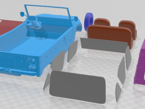 Citroen Mehari 1968 Printable Car 3D Принт Модель