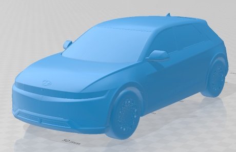 Hyundai Ioniq 5 2022 Printable Car 3D प्रिंट मॉडल .c4d .max .obj .3ds .fbx .stl .blend 