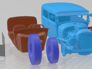 Model A Hot Rod 2016 Printable Car 3D Print Model
