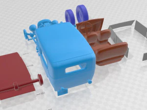 Model A Hot Rod 2016 Printable Car 3D Print Model