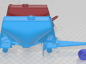 Trailer Double Beall 550 Dry Bulk 2016 Printable Modello di stampa 3D