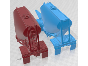 Trailer Double Beall 550 Dry Bulk 2016 Printable Modello di stampa 3D