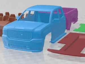 GMC Sierra Denali 2016 Printable Car 3D Print Model