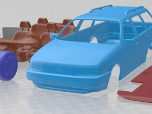 Auto stampabile Volkswagen Passat B3 variante 1988 Modello di stampa 3D