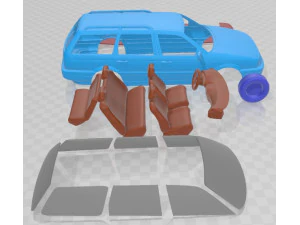 Volkswagen Passat B3 Variant 1988 Printable Car 3D Print Model