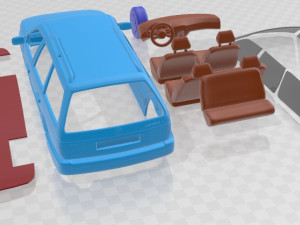 Volkswagen Passat B3 Variant 1988 Printable Car 3D Принт Модель