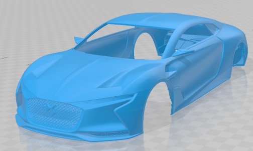 DS E Tense 2016 Printable Body Car 3Dプリントモデル .c4d .max .obj .3ds .fbx .stl .blend 