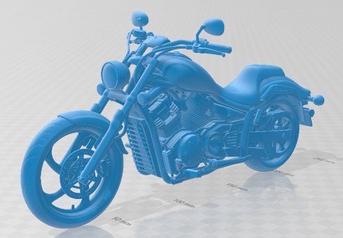 Yamaha Stryker 2012 Printable Motorbike 3D Print Model .c4d .max .obj .3ds .fbx .stl .blend 
