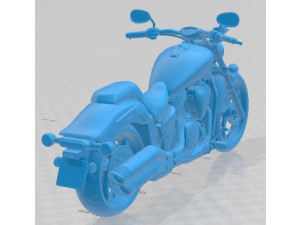 Yamaha Stryker 2012 Printable Motorbike 3D Print Model