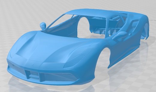 Ferrari 488 GTB 2016 Printable Body Car 3D प्रिंट मॉडल .c4d .max .obj .3ds .fbx .stl .blend 