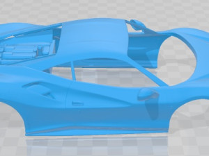 Ferrari 488 GTB 2016 Printable Body Car 3D प्रिंट मॉडल