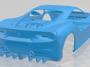 Ferrari 488 GTB 2016 Printable Body Car 3D Print Model
