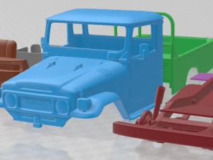 Toyota Land Cruiser J40 Pickup FJ45L 1979 Printable Car 3D-printmodel