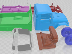 Toyota Land Cruiser J40 Pickup FJ45L 1979 Printable Car 3D-Druckmodell