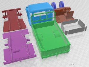 Toyota Land Cruiser J40 Pickup FJ45L 1979 Printable Car 3D-Druckmodell
