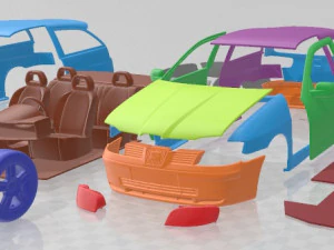 Seat Ibiza 2001 Printable Car 3D Print Model