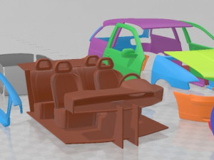 Seat Ibiza 2001 Printable Car Model do druku 3D