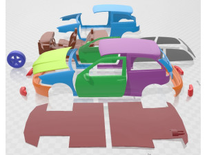 Seat Ibiza 2001 Printable Car Model do druku 3D