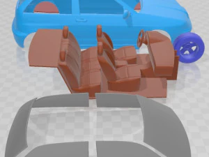 Seat Ibiza 2001 Printable Car 3D Print Model