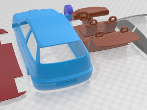 Seat Ibiza 2001 Printable Car Model do druku 3D