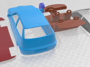 Seat Ibiza 2001 Printable Car 3D Print Model