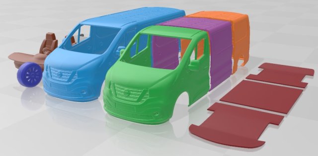 Nissan NV300 Van L2H1 2016 Printable 3D प्रिंट मॉडल .c4d .max .obj .3ds .fbx .stl .blend 