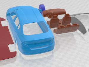 Fiat Tipo 2016 Printable Car Modello di stampa 3D