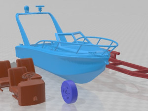 Pleasure Fishing Boat Printable 3D Print Model