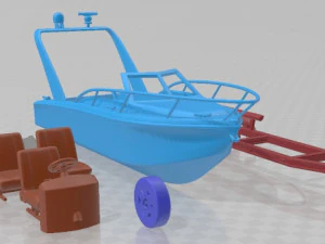 Pleasure Fishing Boat Printable 3D Print Model