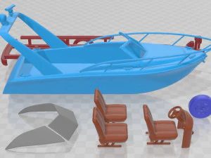 Pleasure Fishing Boat Printable 3D Print Model