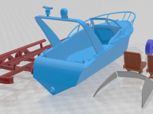 Pleasure Fishing Boat Printable 3D Print Model