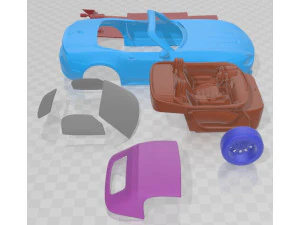 Fiat 124 Spider 2017 Printable Car 3D Print Model