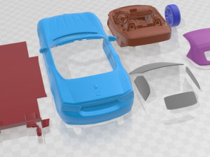 Fiat 124 Spider 2017 Printable Car 3D 프린트 모델