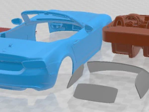 Fiat 124 Spider 2017 Printable Car 3D Print Model