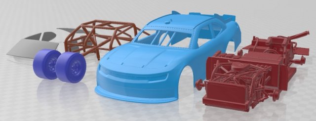 Chevrolet Camaro Nascar NAPA 2014 Printable Car 3D Print Model .c4d .max .obj .3ds .fbx .stl .blend 