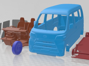 Daihatsu Hijet Cargo 2017 Printable Van 3D Print Model