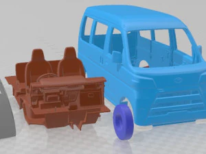 Daihatsu Hijet Cargo 2017 Printable Van 3D Print Model