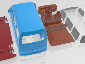 Daihatsu Hijet Cargo 2017 Printable Van 3D प्रिंट मॉडल