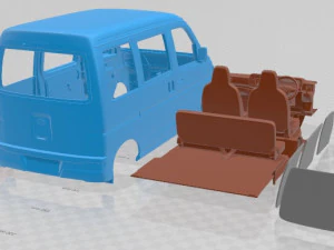 Daihatsu Hijet Cargo 2017 Printable Van 3D Print Model