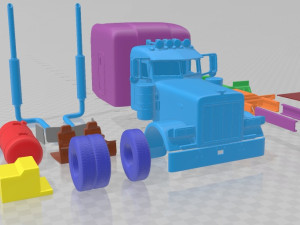 Peterbilt 379 Tractor Truck 1987 Printable 3D Принт Модель