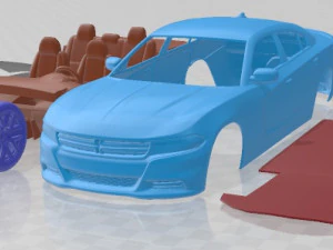 Auto stampabile Dodge Charger 2015 Modello di stampa 3D