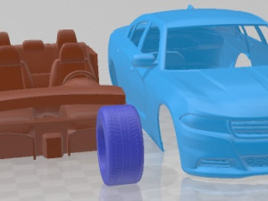 Dodge Charger 2015 Printable Car 3D प्रिंट मॉडल