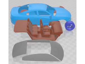 Dodge Charger 2015 Printable Car 3D प्रिंट मॉडल