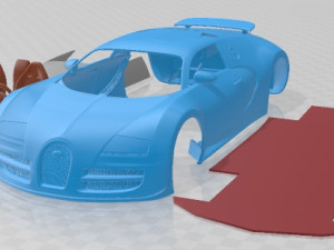 Bugatti Veyron Super Sport 2012 Printable Car 3D प्रिंट मॉडल