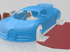 Bugatti Veyron Super Sport 2012 Printable Car 3D Print Model