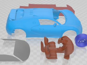 Bugatti Veyron Super Sport 2012 Printable Car 3D 打印模型